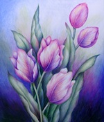 Tulips in the Garden Light